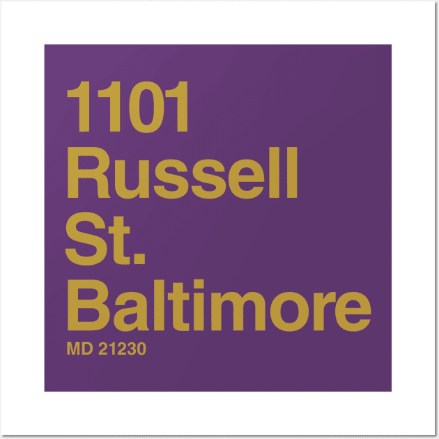 Baltimore Ravens Maryland Stadium Wall Art by Venue Pin